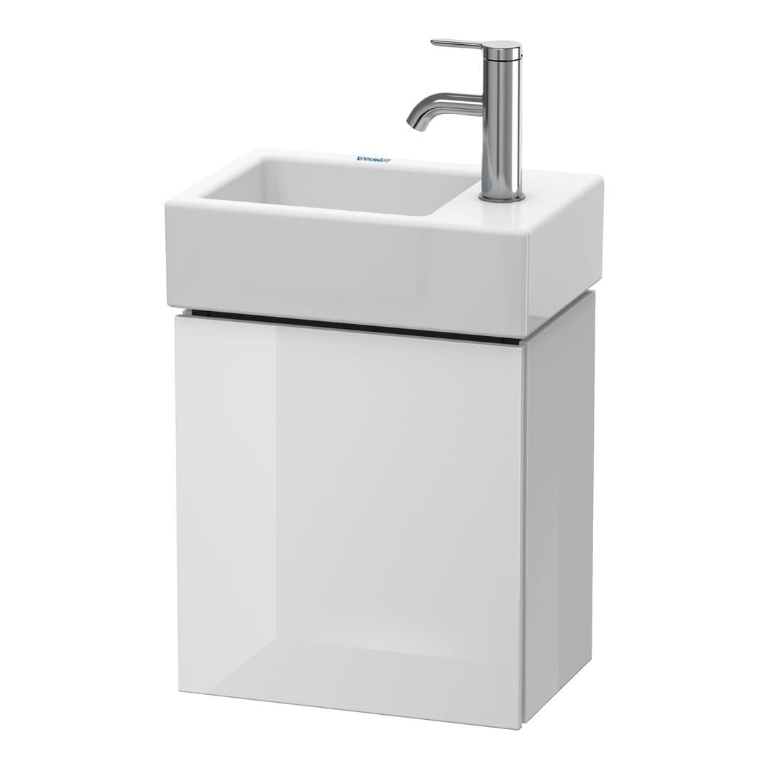 Duravit L-Cube – Έπιπλο Νιπτήρα – 364 mm, 1 πόρτα, αριστερή – White High Gloss, Decor (LC6293L2222)