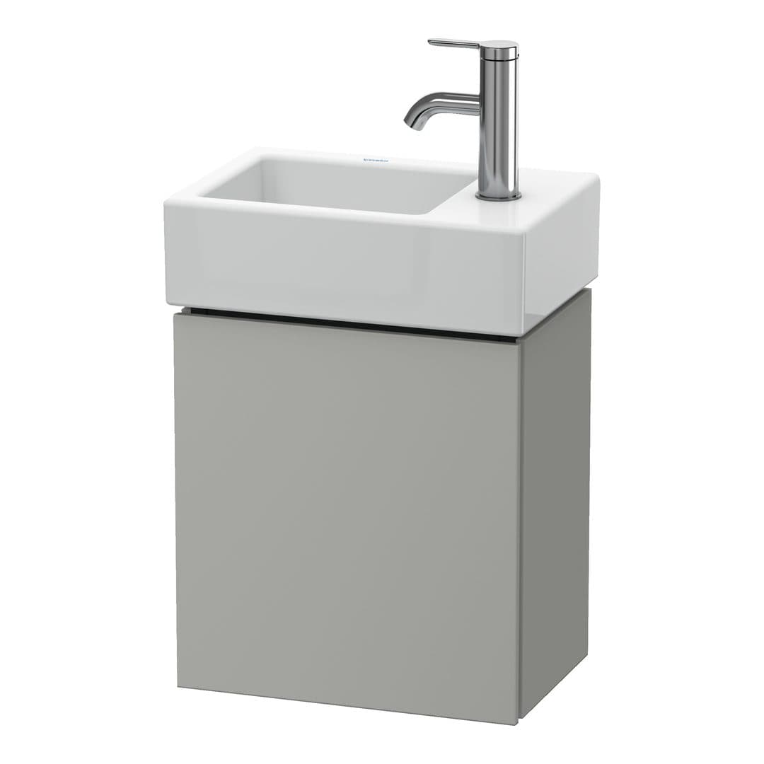 Duravit L-Cube – Έπιπλο Νιπτήρα – 364 mm, 1 πόρτα, δεξιά – Concrete grey Matt, Decor (LC6293R0707)
