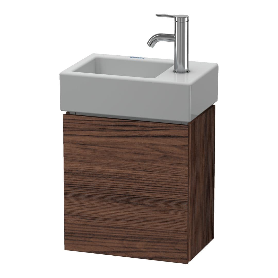 Duravit L-Cube – Έπιπλο Νιπτήρα – 364 mm, 1 πόρτα, δεξιά – Walnut dark Matt, Decor (LC6293R2121)