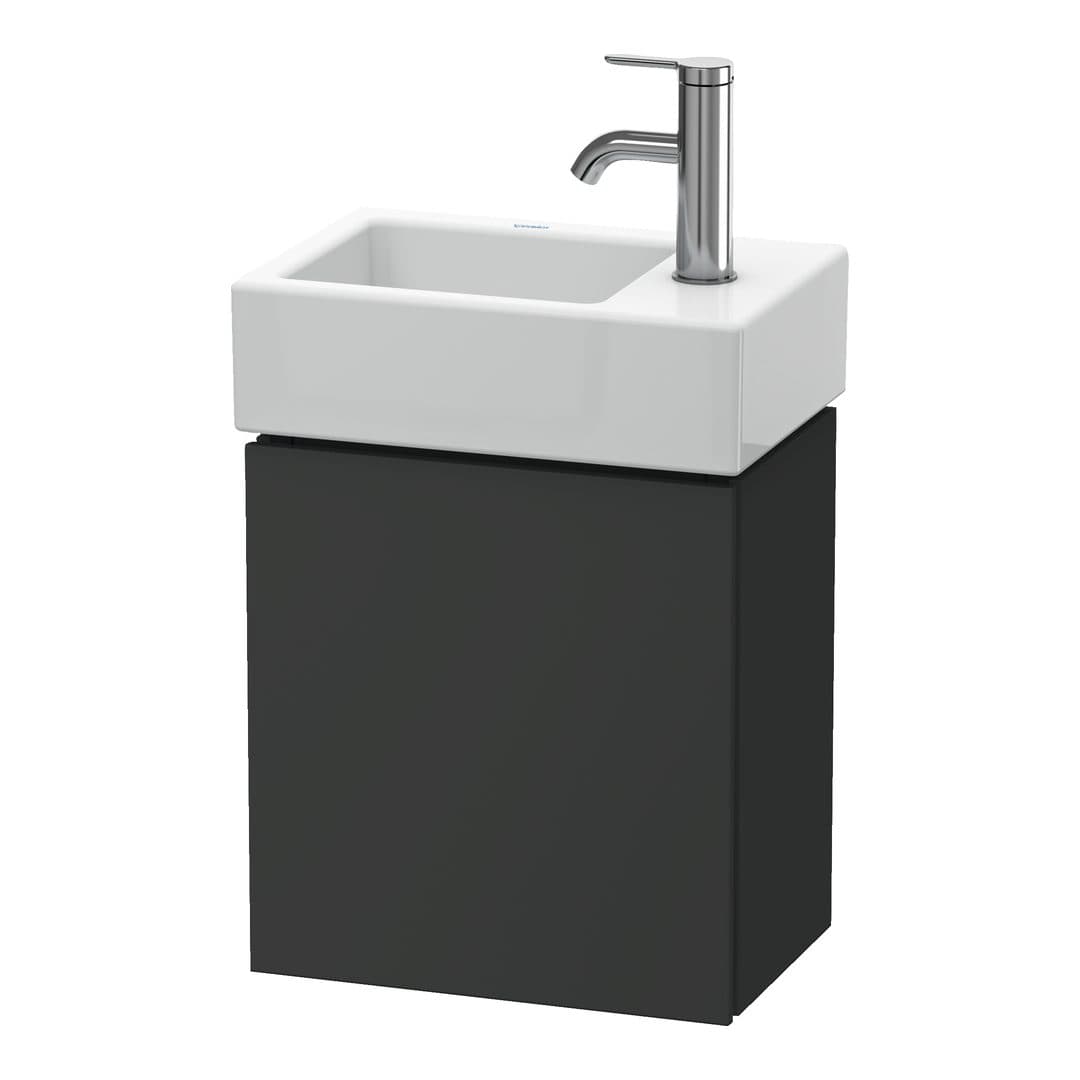 Duravit L-Cube – Έπιπλο Νιπτήρα – 364 mm, 1 πόρτα, δεξιά – Graphite Matt, Decor (LC6293R4949)