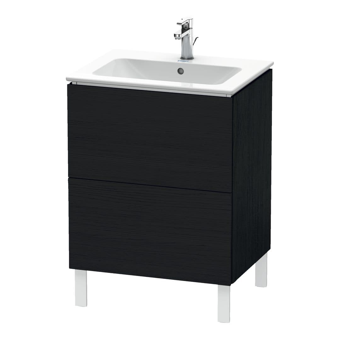 Duravit L-Cube – Έπιπλο Νιπτήρα – 620 mm, 2 συρτάρια, νιπτήρας κέντρο, 620 x 481 x 704 mm – Black oak Matt, Decor (LC662501616)