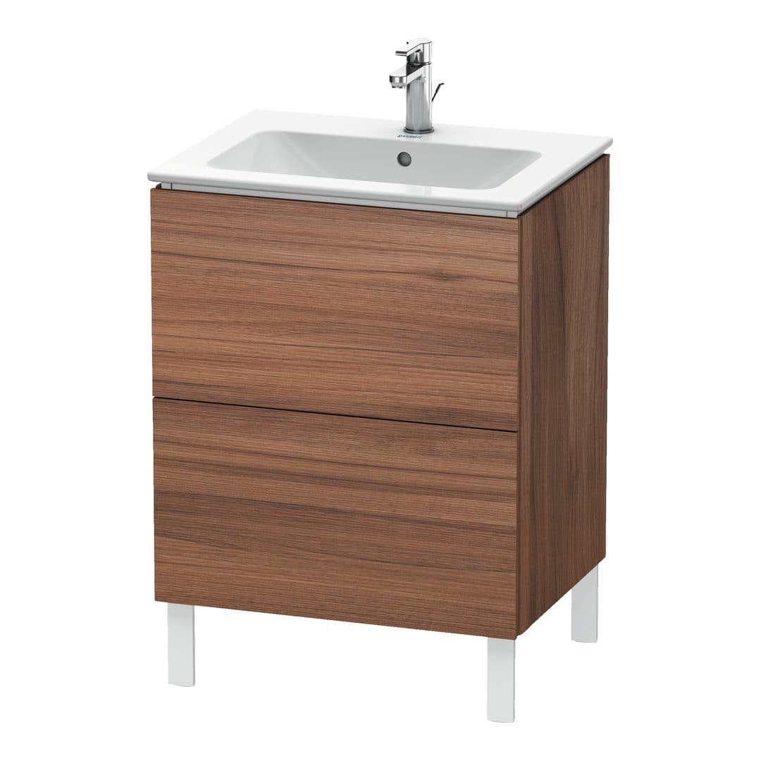Duravit L-Cube – Έπιπλο Νιπτήρα – 620 mm, 2 συρτάρια, νιπτήρας κέντρο, 620 x 481 x 704 mm – Walnut Matt, Decor (LC662507979)