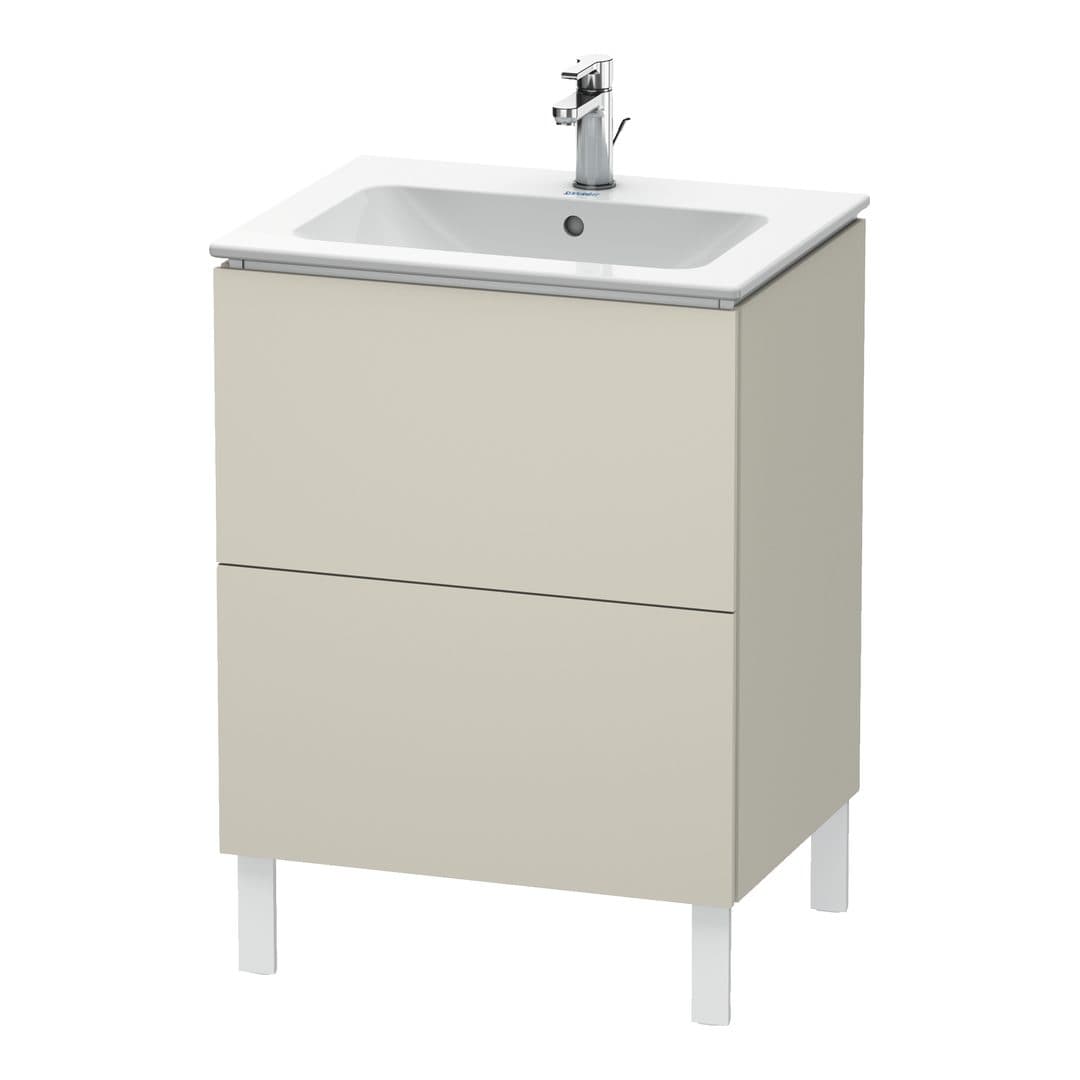 Duravit L-Cube – Έπιπλο Νιπτήρα – 620 mm, 2 συρτάρια, νιπτήρας κέντρο, 620 x 481 x 704 mm – Taupe Super Matt, Decor (LC662508383)