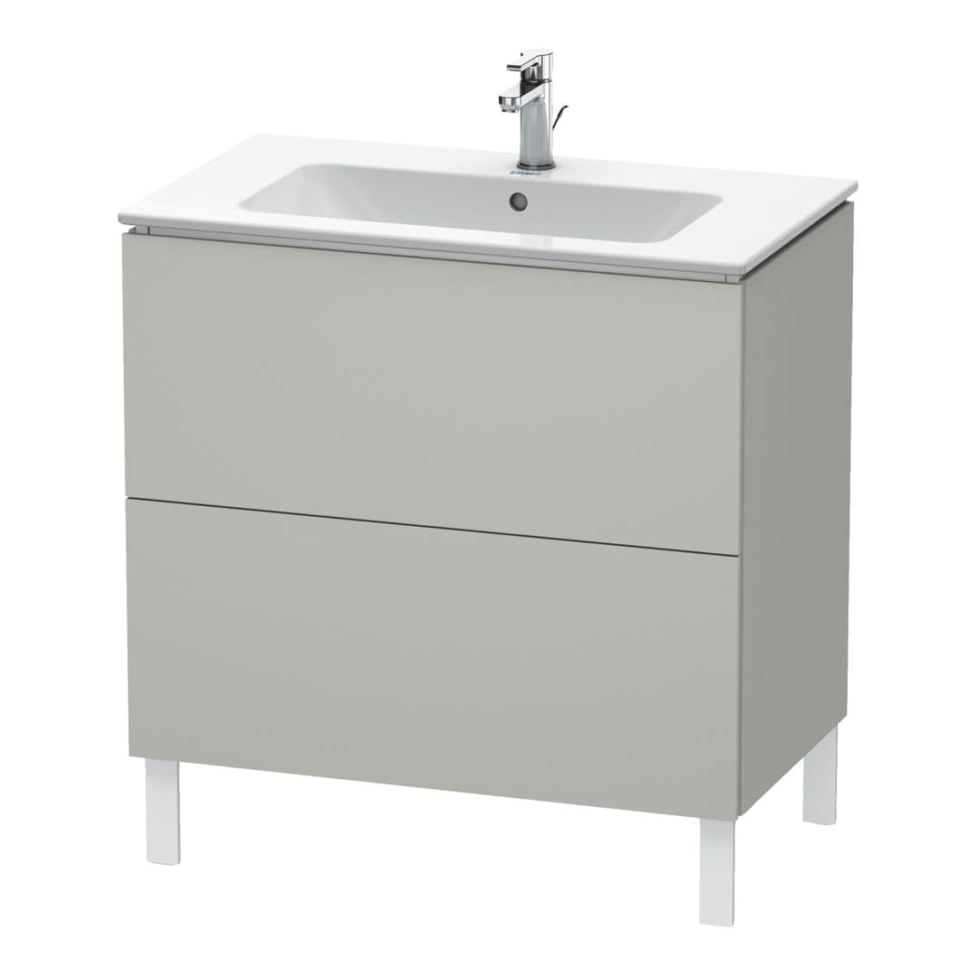 Duravit L-Cube – Έπιπλο Νιπτήρα – 820 mm, 2 συρτάρια, νιπτήρας κέντρο, 820 x 481 x 704 mm – Concrete grey Matt, Decor (LC662600707)