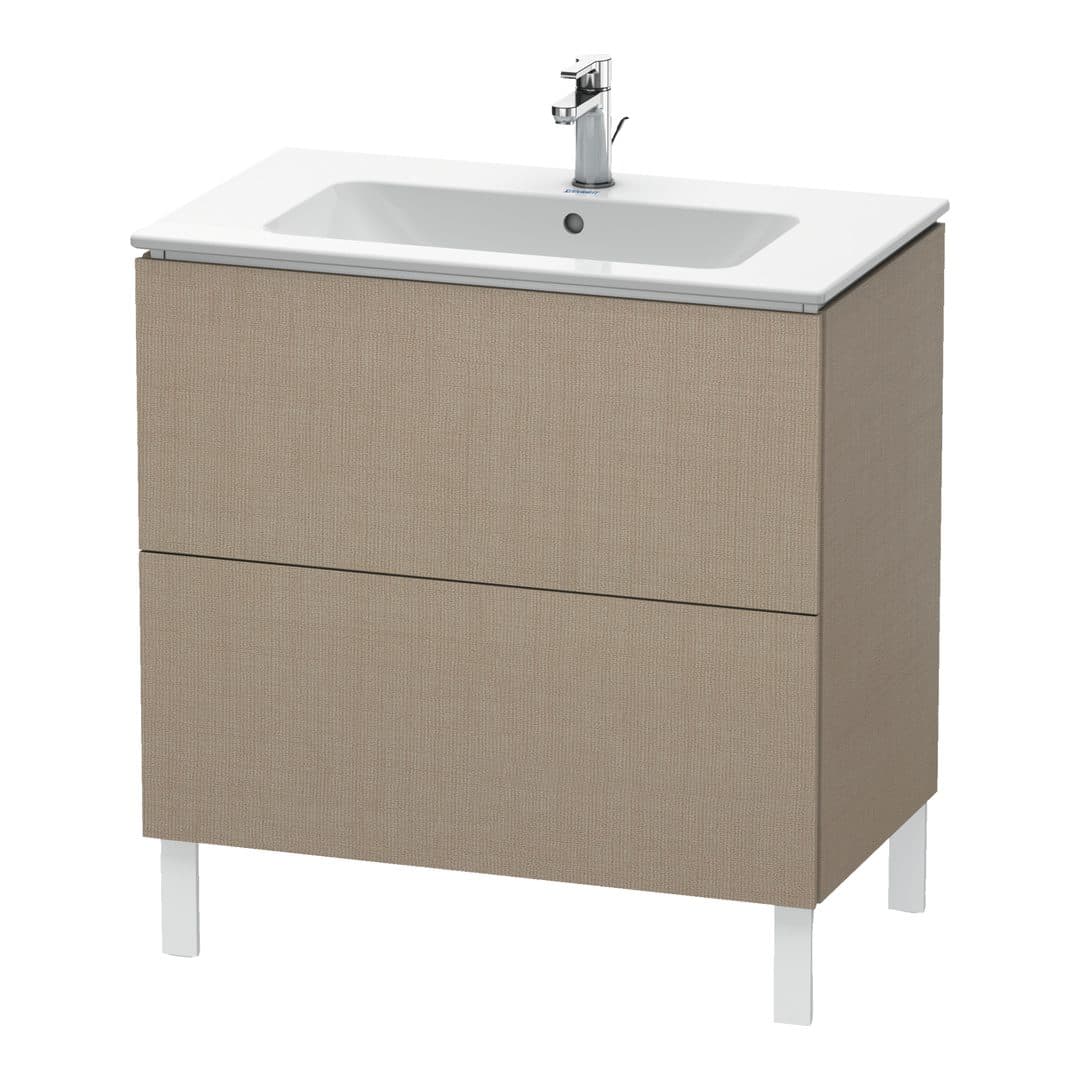 Duravit L-Cube – Έπιπλο Νιπτήρα – 820 mm, 2 συρτάρια, νιπτήρας κέντρο, 820 x 481 x 704 mm – Linen Matt, Decor (LC662607575)