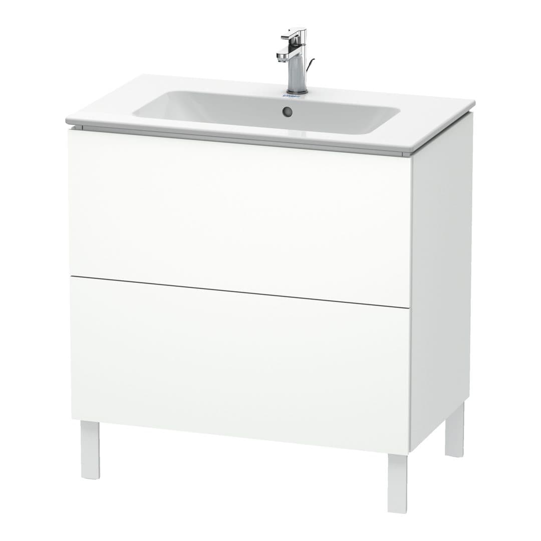 Duravit L-Cube – Έπιπλο Νιπτήρα – 820 mm, 2 συρτάρια, νιπτήρας κέντρο, 820 x 481 x 704 mm – White Super Matt, Decor (LC662608484)