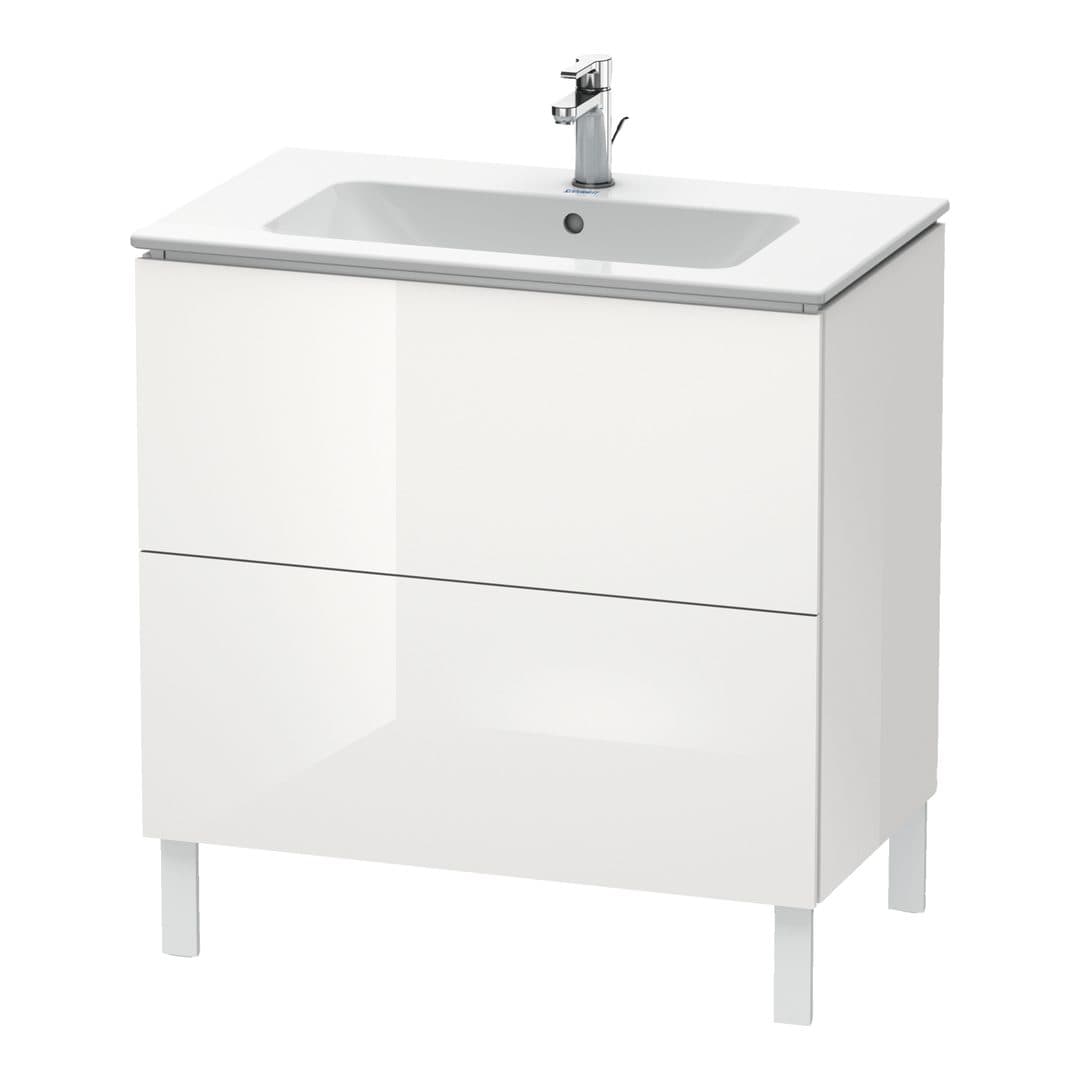 Duravit L-Cube – Έπιπλο Νιπτήρα – 820 mm, 2 συρτάρια, νιπτήρας κέντρο, 820 x 481 x 704 mm – White High Gloss, Lacquer (LC662608585)