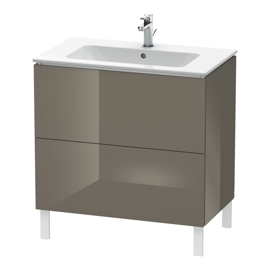 Duravit L-Cube – Έπιπλο Νιπτήρα – 820 mm, 2 συρτάρια, νιπτήρας κέντρο, 820 x 481 x 704 mm – Flannel Grey High Gloss, Lacquer (LC662608989)