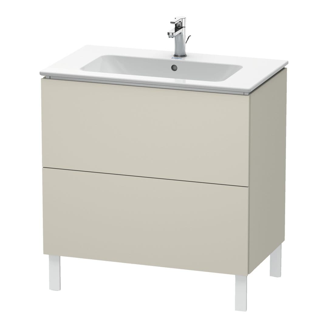 Duravit L-Cube – Έπιπλο Νιπτήρα – 820 mm, 2 συρτάρια, νιπτήρας κέντρο, 820 x 481 x 704 mm – Taupe Matt, Decor (LC662609191)