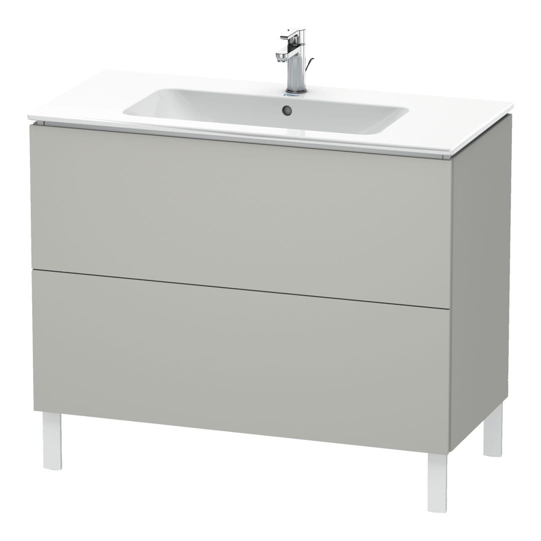 Duravit L-Cube – Έπιπλο Νιπτήρα – 1020 mm, 2 συρτάρια, νιπτήρας κέντρο, 1020 x 481 x 704 mm – Concrete grey Matt, Decor (LC662700707)