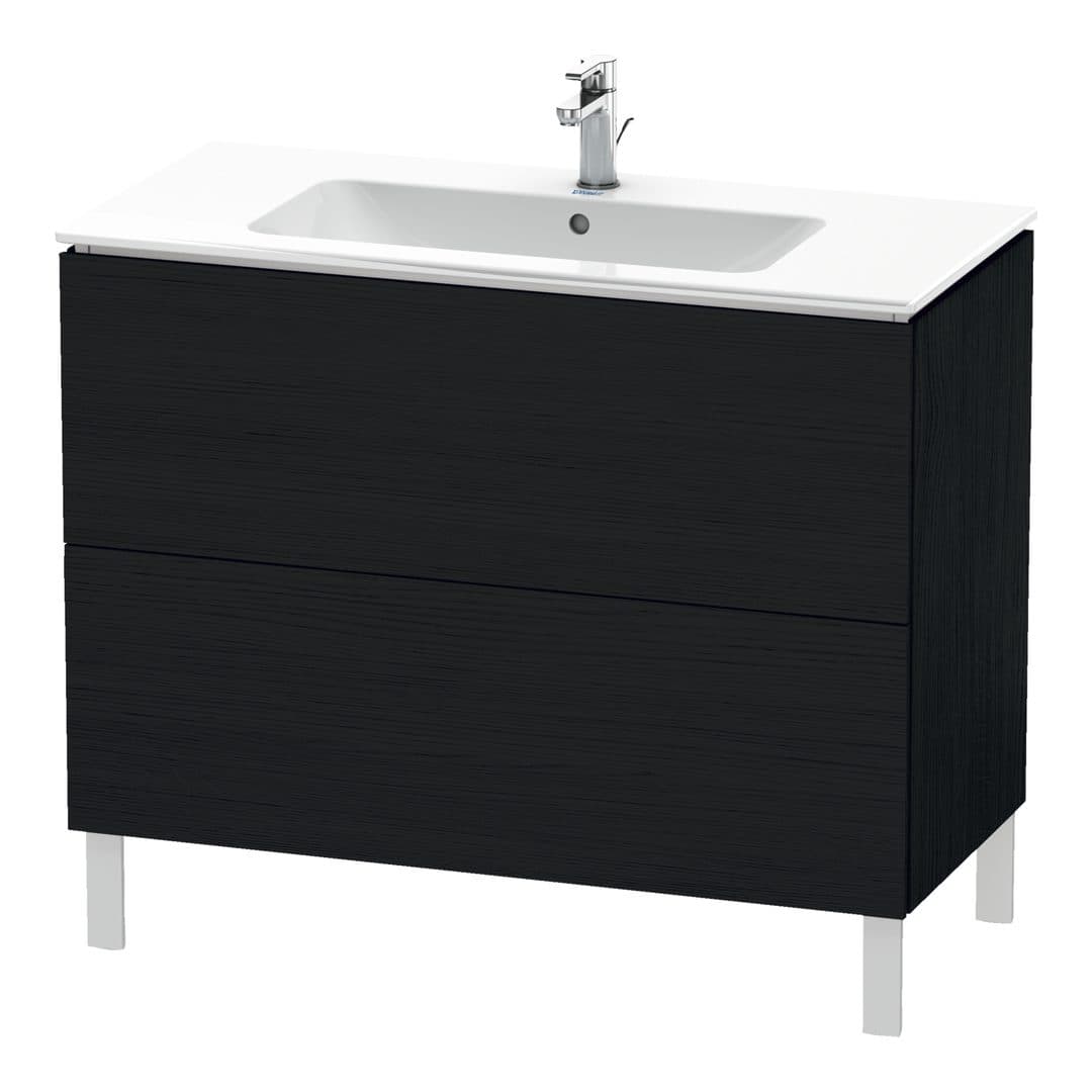 Duravit L-Cube – Έπιπλο Νιπτήρα – 1020 mm, 2 συρτάρια, νιπτήρας κέντρο, 1020 x 481 x 704 mm – Black oak Matt, Decor (LC662701616)
