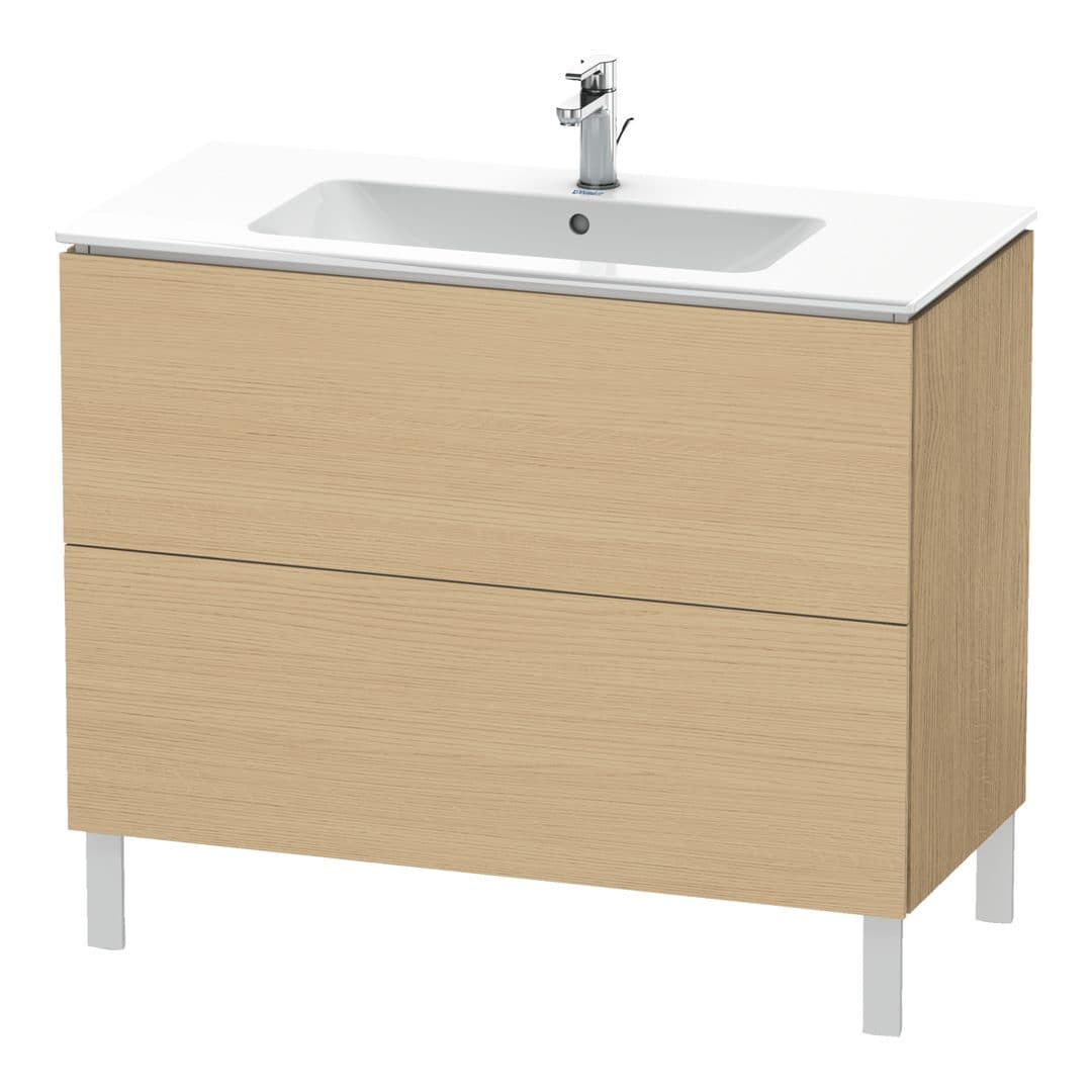 Duravit L-Cube – Έπιπλο Νιπτήρα – 1020 mm, 2 συρτάρια, νιπτήρας κέντρο, 1020 x 481 x 704 mm – Natural oak, Decor (LC662703030)