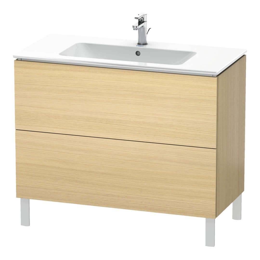 Duravit L-Cube – Έπιπλο Νιπτήρα – 1020 mm, 2 συρτάρια, νιπτήρας κέντρο, 1020 x 481 x 704 mm – Mediterranean oak Matt, Real wood veneer (LC662707171)
