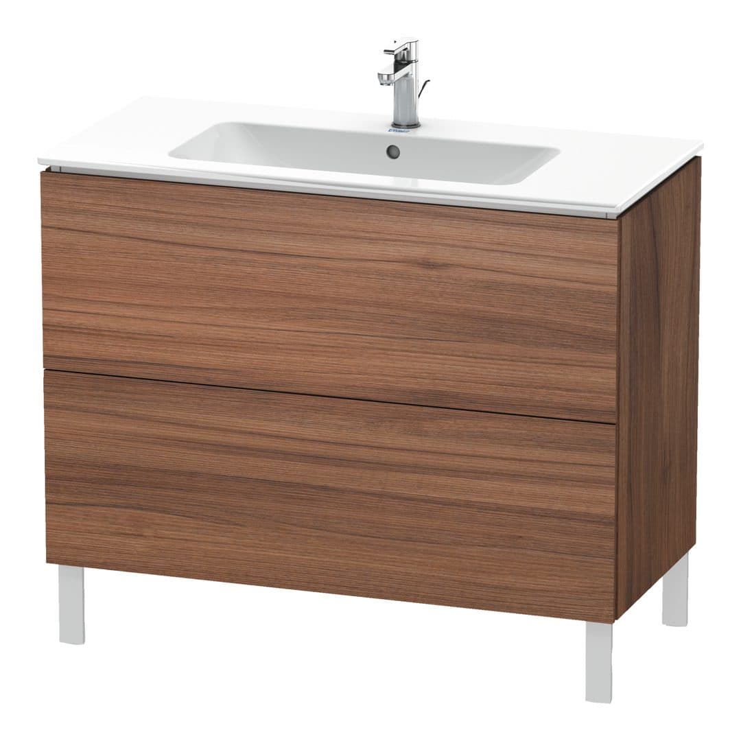 Duravit L-Cube – Έπιπλο Νιπτήρα – 1020 mm, 2 συρτάρια, νιπτήρας κέντρο, 1020 x 481 x 704 mm – Walnut Matt, Decor (LC662707979)