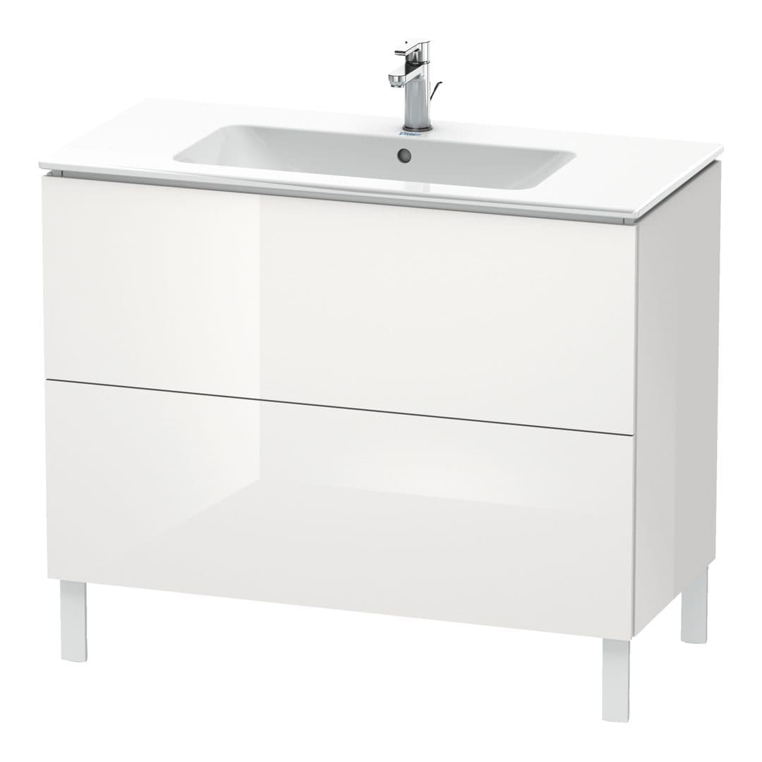 Duravit L-Cube – Έπιπλο Νιπτήρα – 1020 mm, 2 συρτάρια, νιπτήρας κέντρο, 1020 x 481 x 704 mm – White High Gloss, Lacquer (LC662708585)