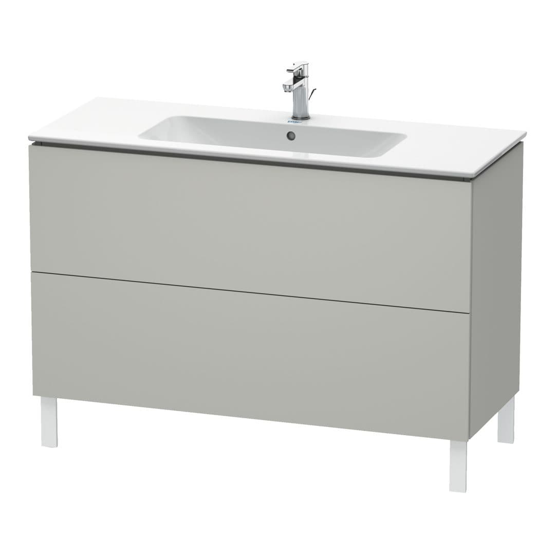 Duravit L-Cube – Έπιπλο Νιπτήρα – 1220 mm, 2 συρτάρια, νιπτήρας κέντρο, 1220 x 481 x 704 mm – Concrete grey Matt, Decor (LC662800707)