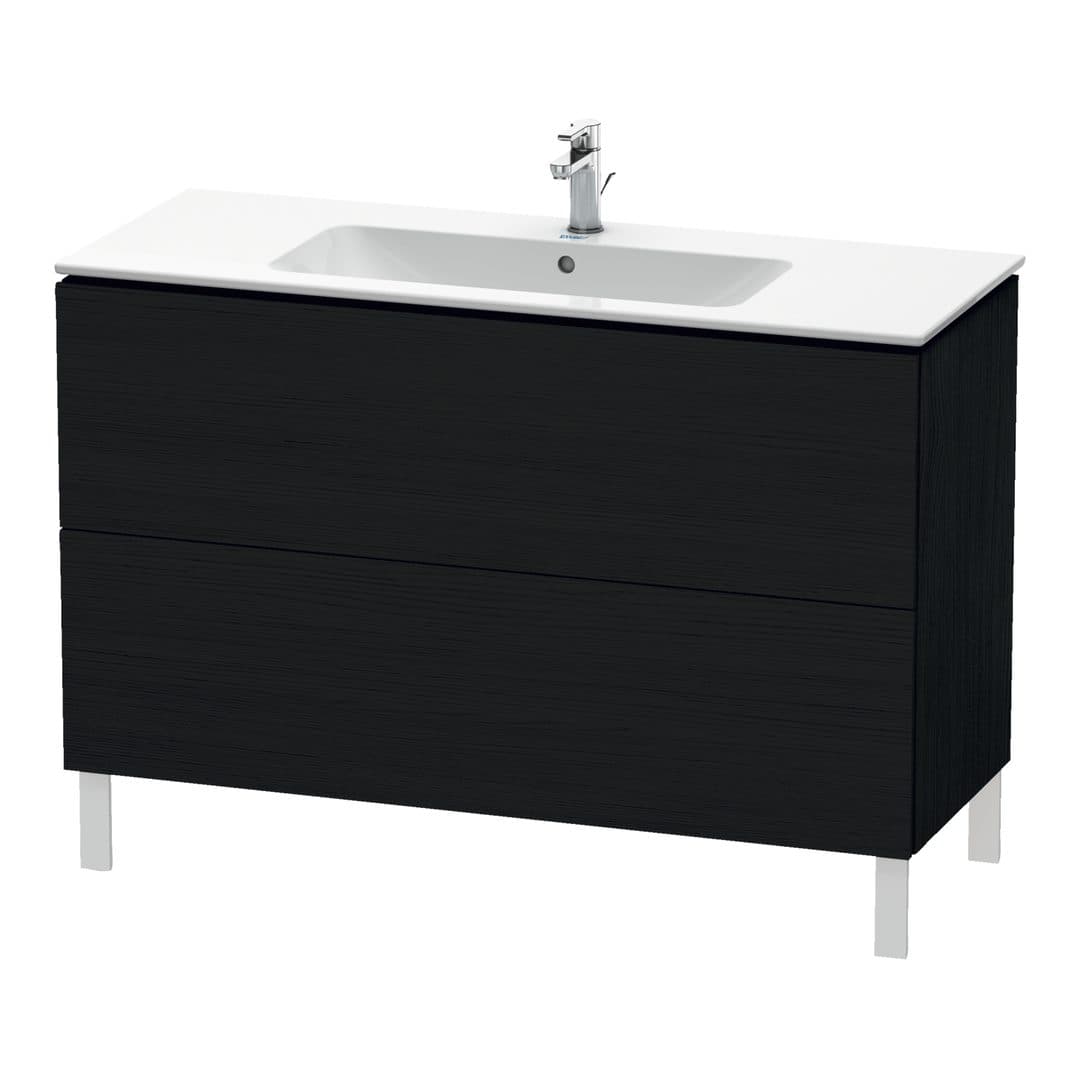 Duravit L-Cube – Έπιπλο Νιπτήρα – 1220 mm, 2 συρτάρια, νιπτήρας κέντρο, 1220 x 481 x 704 mm – Black oak Matt, Decor (LC662801616)