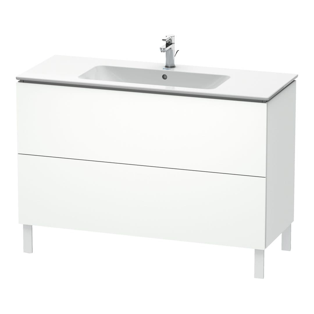Duravit L-Cube – Έπιπλο Νιπτήρα – 1220 mm, 2 συρτάρια, νιπτήρας κέντρο, 1220 x 481 x 704 mm – White Matt, Decor (LC662801818)