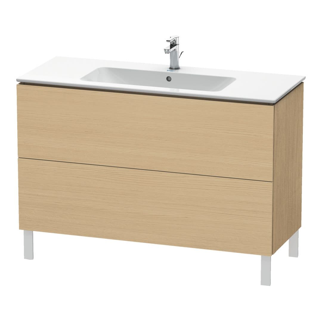 Duravit L-Cube – Έπιπλο Νιπτήρα – 1220 mm, 2 συρτάρια, νιπτήρας κέντρο, 1220 x 481 x 704 mm – Natural oak, Decor (LC662803030)