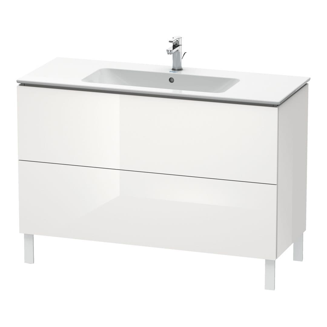 Duravit L-Cube – Έπιπλο Νιπτήρα – 1220 mm, 2 συρτάρια, νιπτήρας κέντρο, 1220 x 481 x 704 mm – White High Gloss, Lacquer (LC662808585)