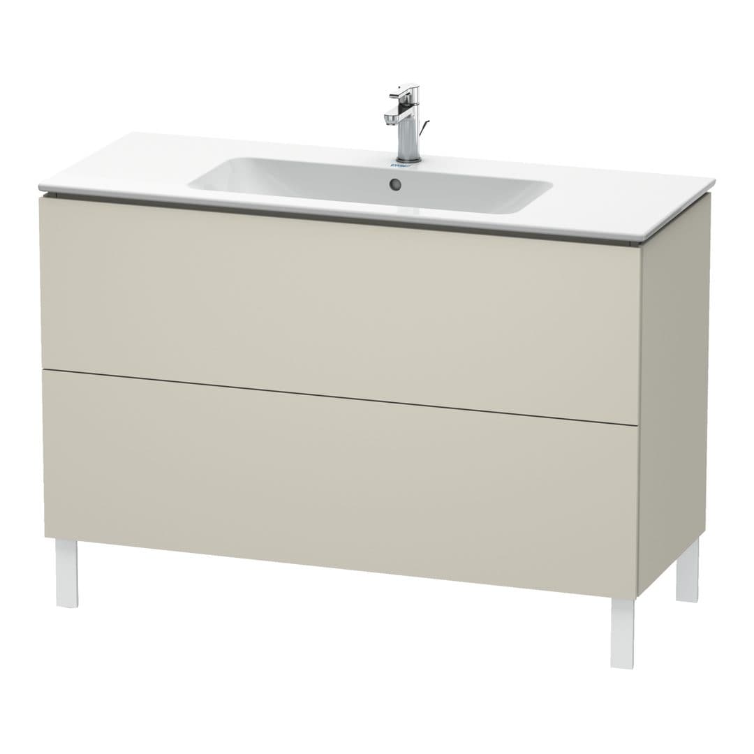 Duravit L-Cube – Έπιπλο Νιπτήρα – 1220 mm, 2 συρτάρια, νιπτήρας κέντρο, 1220 x 481 x 704 mm – Taupe Matt, Decor (LC662809191)