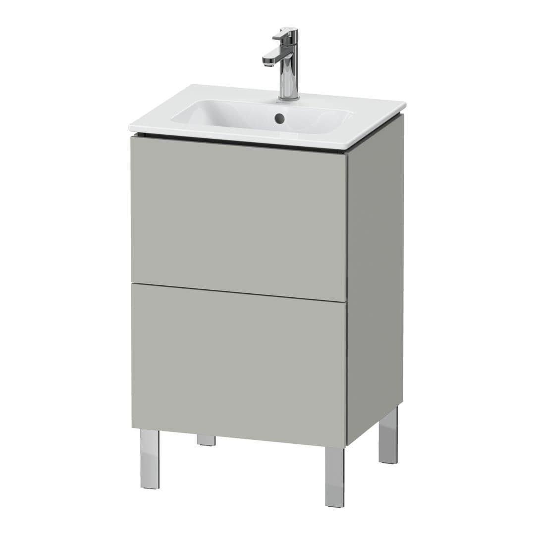 Duravit L-Cube – Έπιπλο Νιπτήρα – 520 mm, 2 συρτάρια, νιπτήρας κέντρο, Compact, 520 x 421 x 704 mm – Concrete grey Matt, Decor (LC667100707)