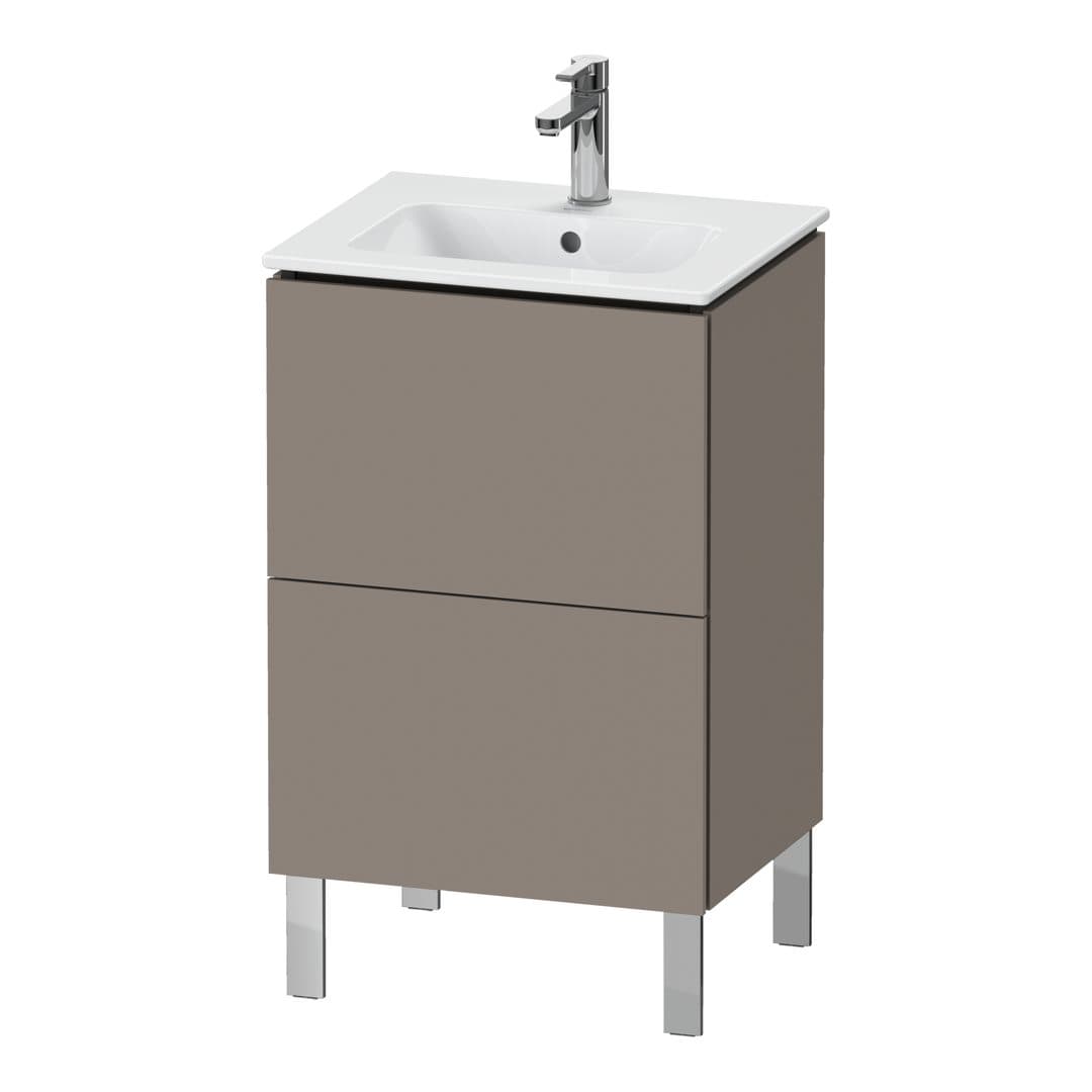 Duravit L-Cube – Έπιπλο Νιπτήρα – 520 mm, 2 συρτάρια, νιπτήρας κέντρο, Compact, 520 x 421 x 704 mm – Basalte Matt, Decor (LC667104343)