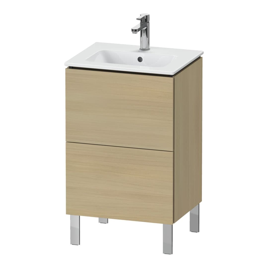 Duravit L-Cube – Έπιπλο Νιπτήρα – 520 mm, 2 συρτάρια, νιπτήρας κέντρο, Compact, 520 x 421 x 704 mm – Mediterranean oak Matt, Real wood veneer (LC667107171)