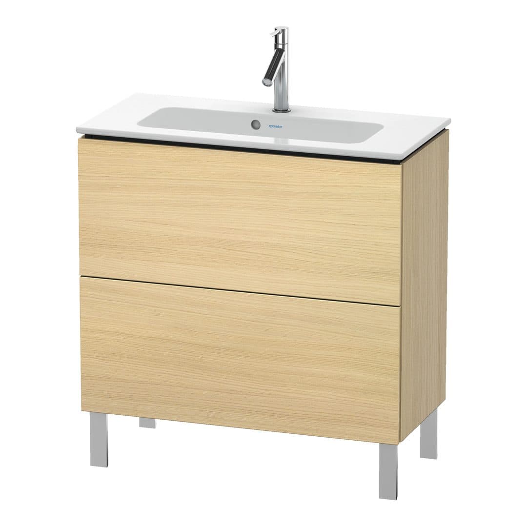 Duravit L-Cube – Έπιπλο Νιπτήρα – 820 mm, 2 συρτάρια, νιπτήρας κέντρο, Compact, 820 x 391 x 704 mm – Mediterranean oak Matt, Real wood veneer (LC667407171)