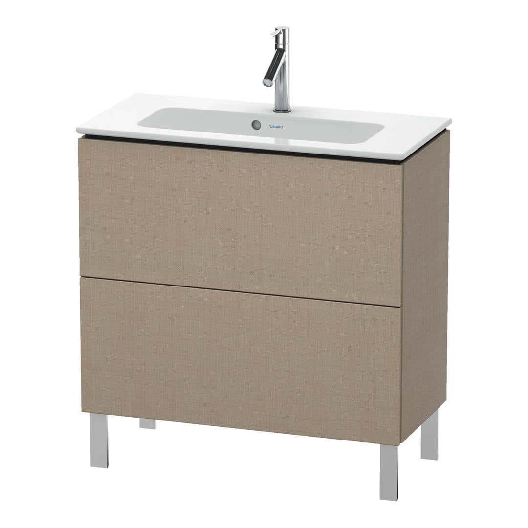 Duravit L-Cube – Έπιπλο Νιπτήρα – 820 mm, 2 συρτάρια, νιπτήρας κέντρο, Compact, 820 x 391 x 704 mm – Linen Matt, Decor (LC667407575)