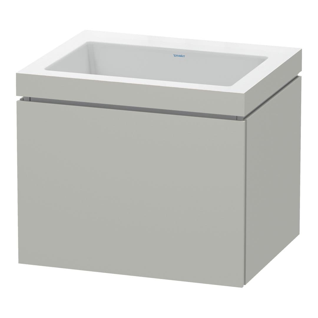 Duravit L-Cube – Έπιπλο Νιπτήρα – 600 mm, με νιπτήρα, 1 συρτάρι, νιπτήρας κέντρο, έκδοση N – Concrete grey Matt, Decor (LC6916N0707)