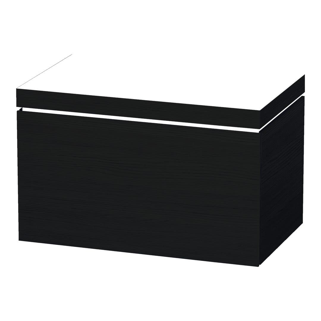 Duravit L-Cube – Έπιπλο Νιπτήρα – 800 mm, με νιπτήρα, 1 συρτάρι, νιπτήρας κέντρο, έκδοση N – Black oak Matt, Decor (LC6917N1616)