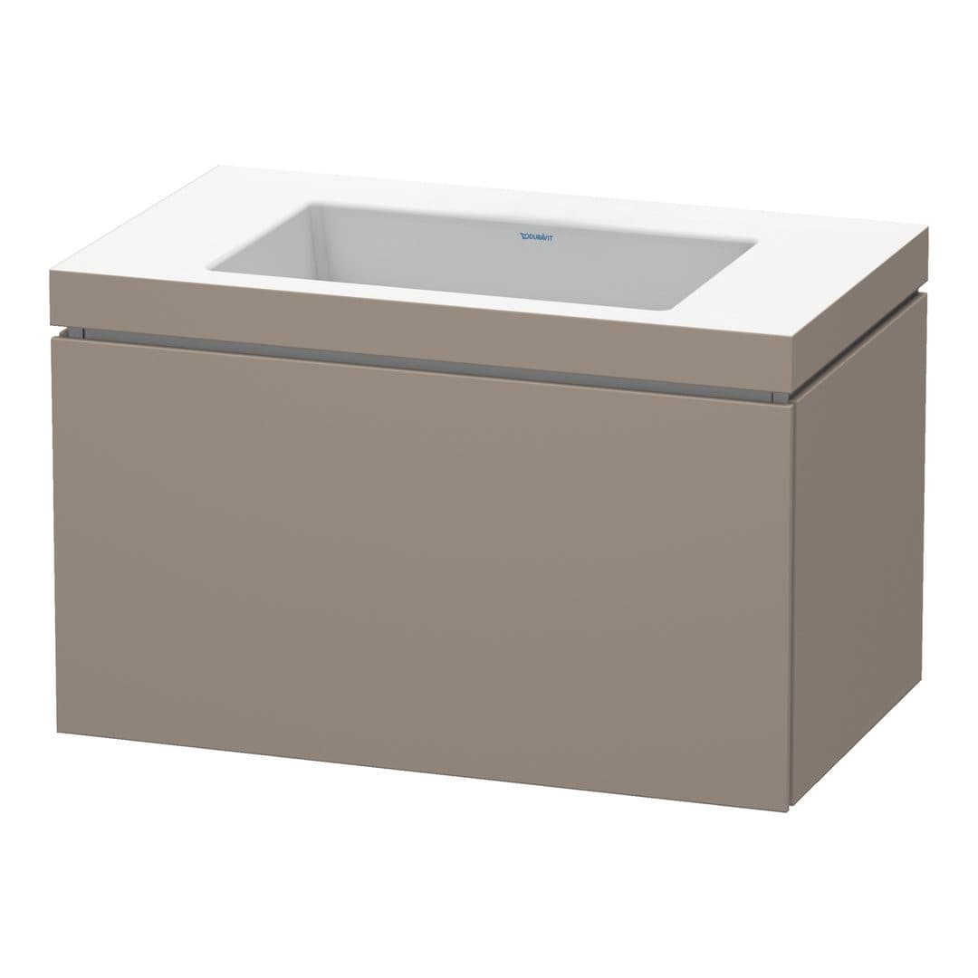Duravit L-Cube – Έπιπλο Νιπτήρα – 800 mm, με νιπτήρα, 1 συρτάρι, νιπτήρας κέντρο, έκδοση N – Basalte Matt, Decor (LC6917N4343)