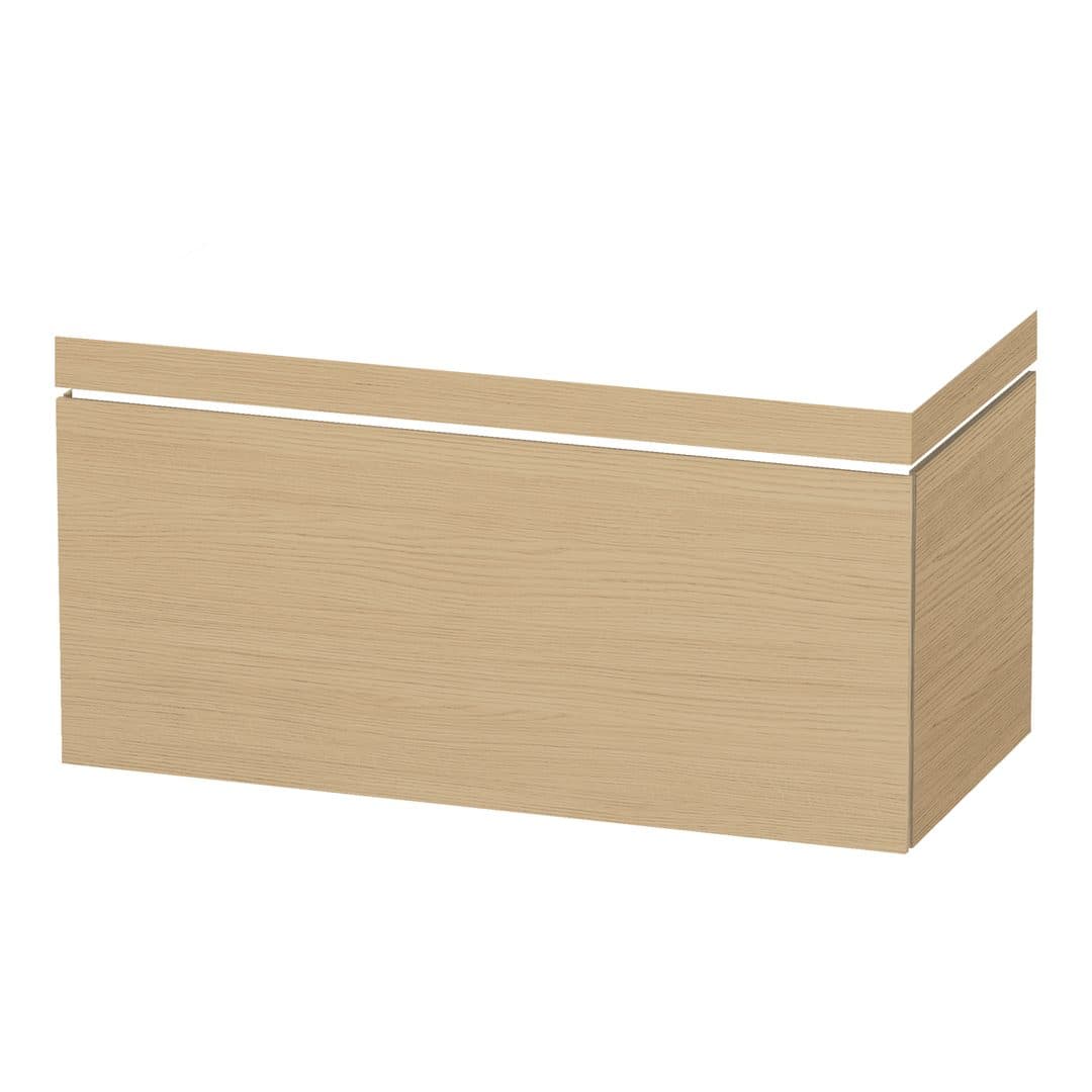 Duravit L-Cube – Έπιπλο Νιπτήρα – 1000 mm, με νιπτήρα, 1 συρτάρι, νιπτήρας κέντρο, έκδοση N – Natural oak, Decor (LC6918N3030)