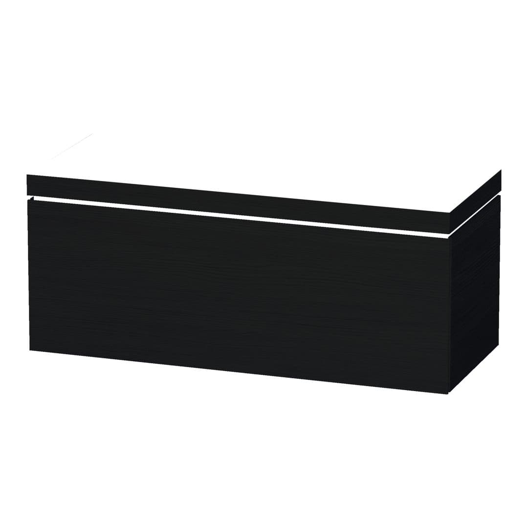 Duravit L-Cube – Έπιπλο Νιπτήρα – 1200 mm, με νιπτήρα, 1 συρτάρι, νιπτήρας κέντρο, έκδοση N – Black oak Matt, Decor (LC6919N1616)