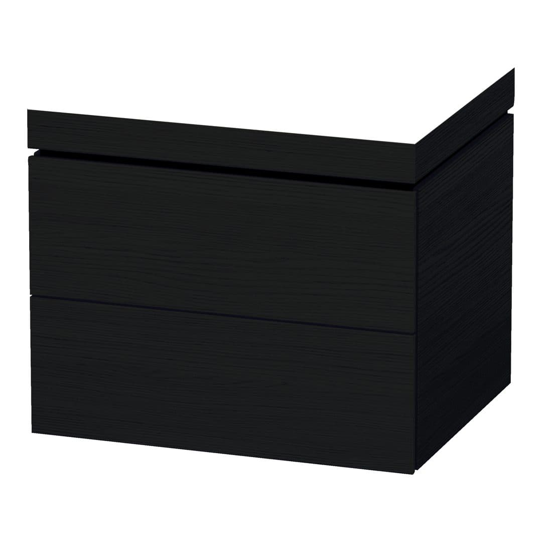 Duravit L-Cube – Έπιπλο Νιπτήρα – 600 mm, με νιπτήρα, 2 συρτάρια, νιπτήρας κέντρο, 600 x 480 x 500 mm, έκδοση N – Black oak Matt, Decor (LC6926N1616)