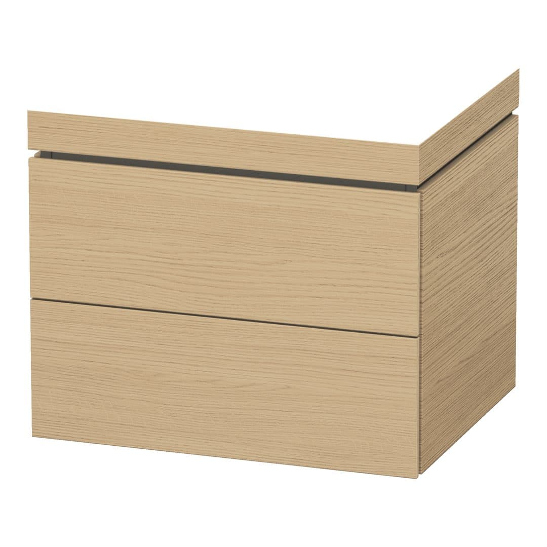Duravit L-Cube – Έπιπλο Νιπτήρα – 600 mm, με νιπτήρα, 2 συρτάρια, νιπτήρας κέντρο, 600 x 480 x 500 mm, έκδοση N – Natural oak, Decor (LC6926N3030)