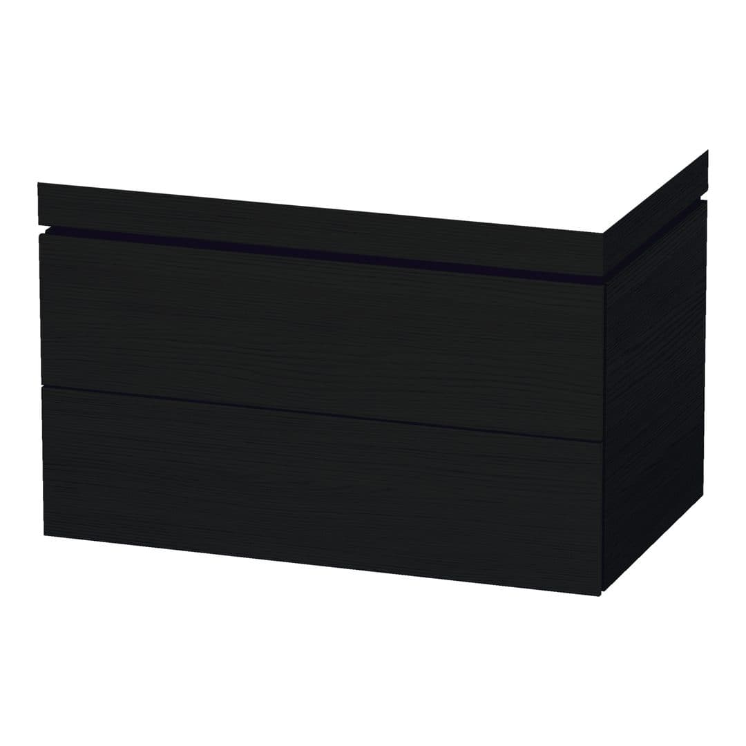 Duravit L-Cube – Έπιπλο Νιπτήρα – 800 mm, με νιπτήρα, 2 συρτάρια, νιπτήρας κέντρο, 800 x 480 x 500 mm, έκδοση N – Black oak Matt, Decor (LC6927N1616)