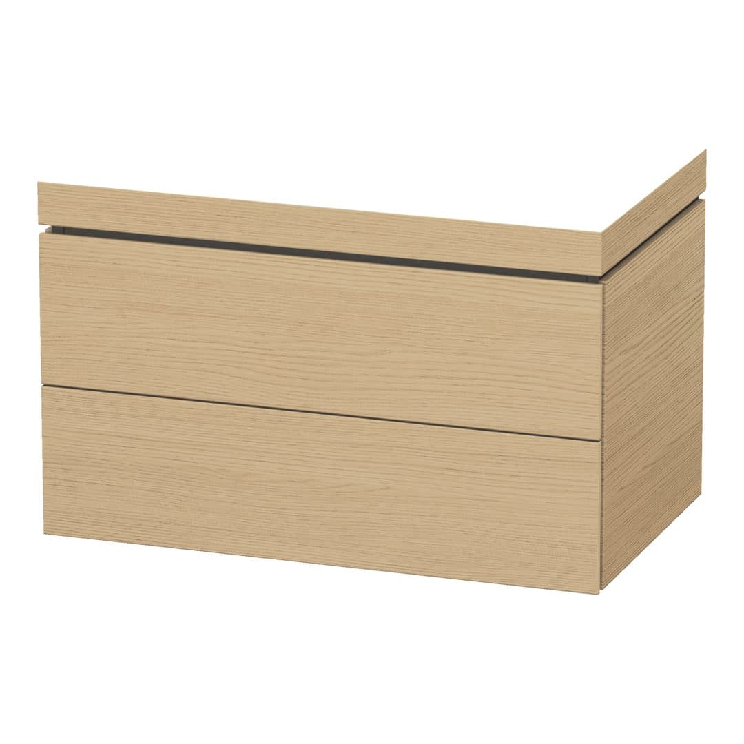 Duravit L-Cube – Έπιπλο Νιπτήρα – 800 mm, με νιπτήρα, 2 συρτάρια, νιπτήρας κέντρο, 800 x 480 x 500 mm, έκδοση N – Natural oak, Decor (LC6927N3030)