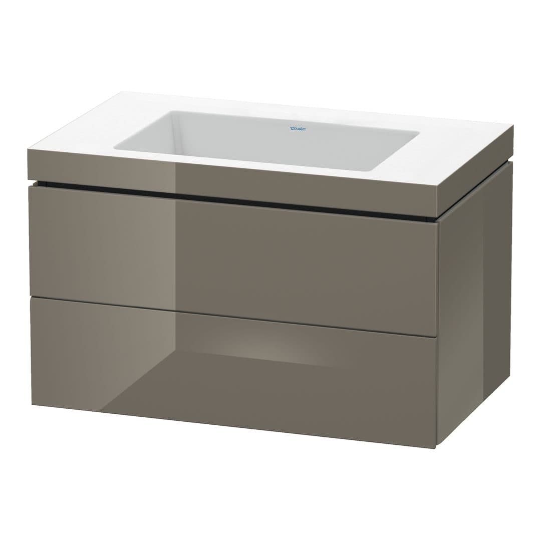 Duravit L-Cube – Έπιπλο Νιπτήρα – 800 mm, με νιπτήρα, 2 συρτάρια, νιπτήρας κέντρο, 800 x 480 x 500 mm, έκδοση N – Flannel Grey High Gloss, Lacquer (LC6927N8989)