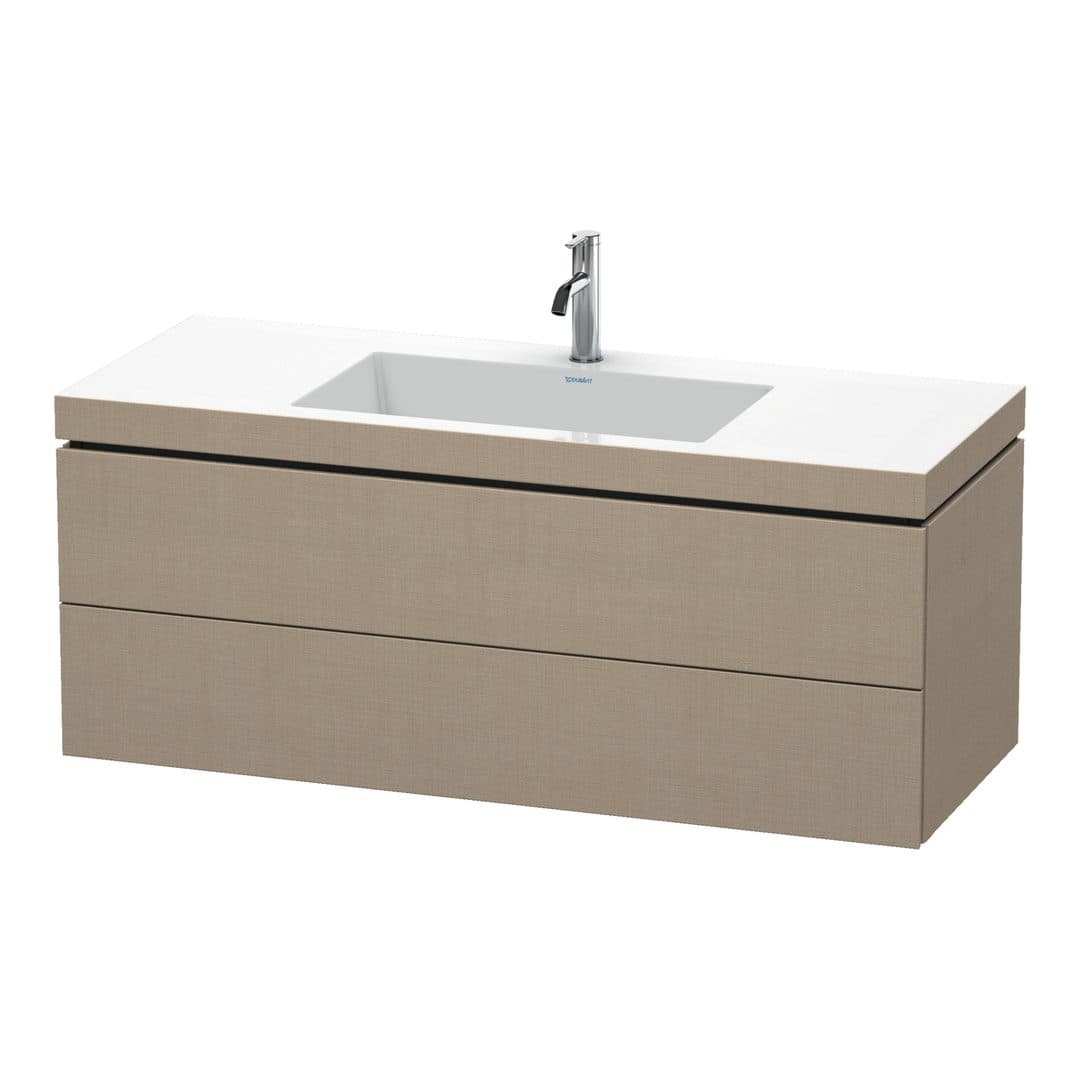 Duravit L-Cube – Έπιπλο Νιπτήρα – 1200 mm, με νιπτήρα, 2 συρτάρια, νιπτήρας κέντρο, 1200 x 480 x 500 mm, έκδοση O – Linen Matt, Decor (LC6929O7575)