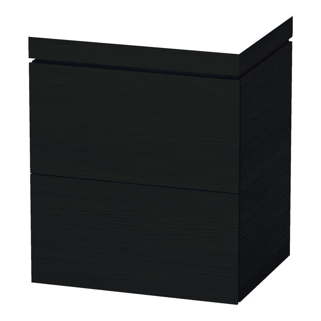 Duravit L-Cube – Έπιπλο Νιπτήρα – 600 mm, με νιπτήρα, 2 συρτάρια, νιπτήρας κέντρο, 600 x 480 x 698 mm, έκδοση N – Black oak Matt, Decor (LC6936N1616)