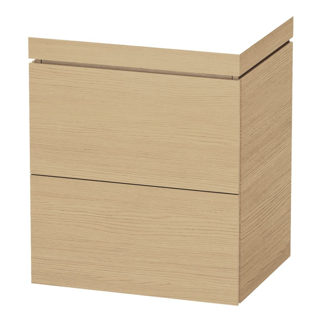 Duravit L-Cube – Έπιπλο Νιπτήρα – 600 mm, με νιπτήρα, 2 συρτάρια, νιπτήρας κέντρο, 600 x 480 x 698 mm, έκδοση N – Natural oak, Decor (LC6936N3030)