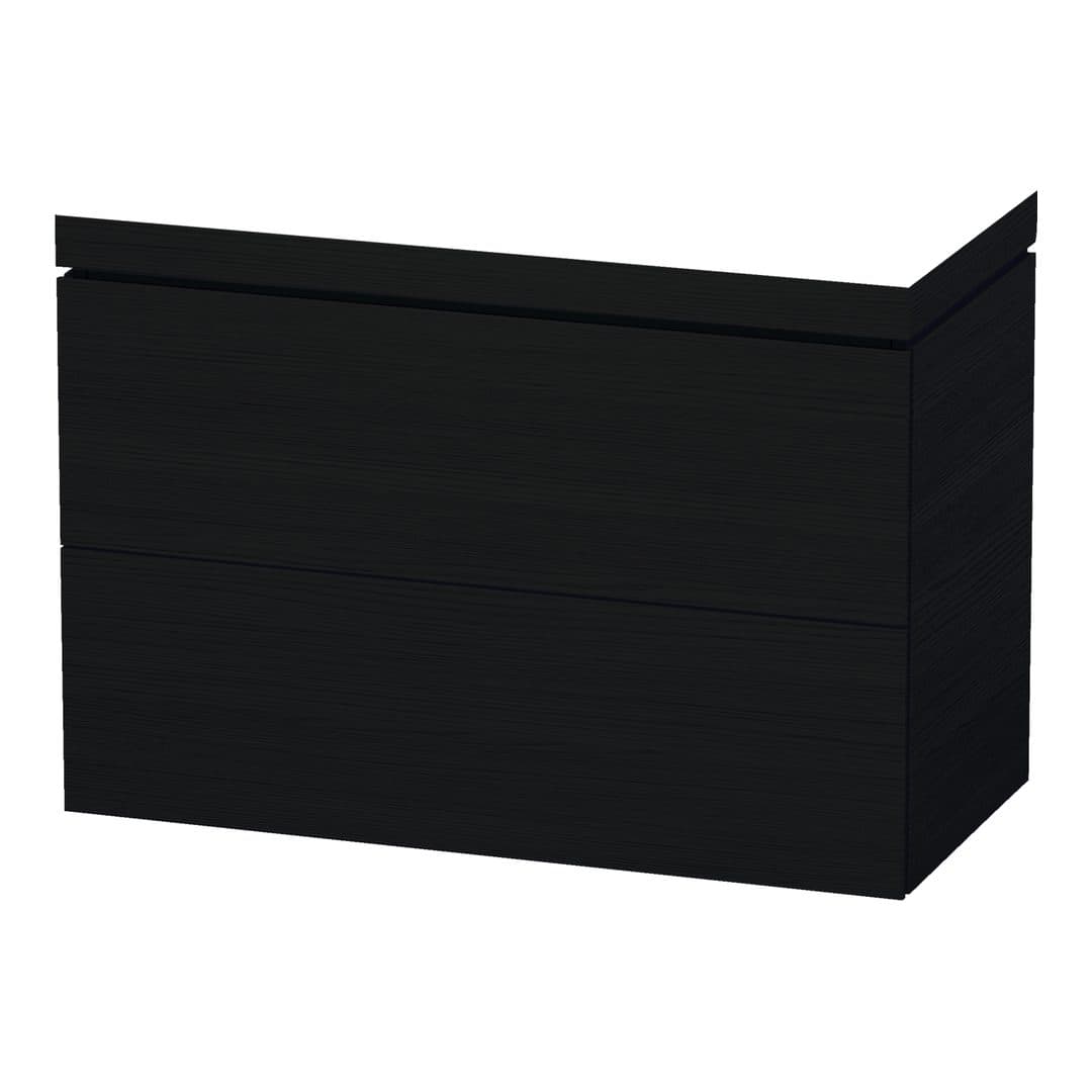 Duravit L-Cube – Έπιπλο Νιπτήρα – 1000 mm, με νιπτήρα, 2 συρτάρια, νιπτήρας κέντρο, 1000 x 480 x 698 mm, έκδοση N – Black oak Matt, Decor (LC6938N1616)