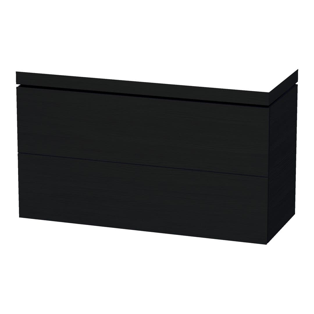 Duravit L-Cube – Έπιπλο Νιπτήρα – 1200 mm, με νιπτήρα, 2 συρτάρια, νιπτήρας κέντρο, 1200 x 480 x 698 mm, έκδοση N – Black oak Matt, Decor (LC6939N1616)