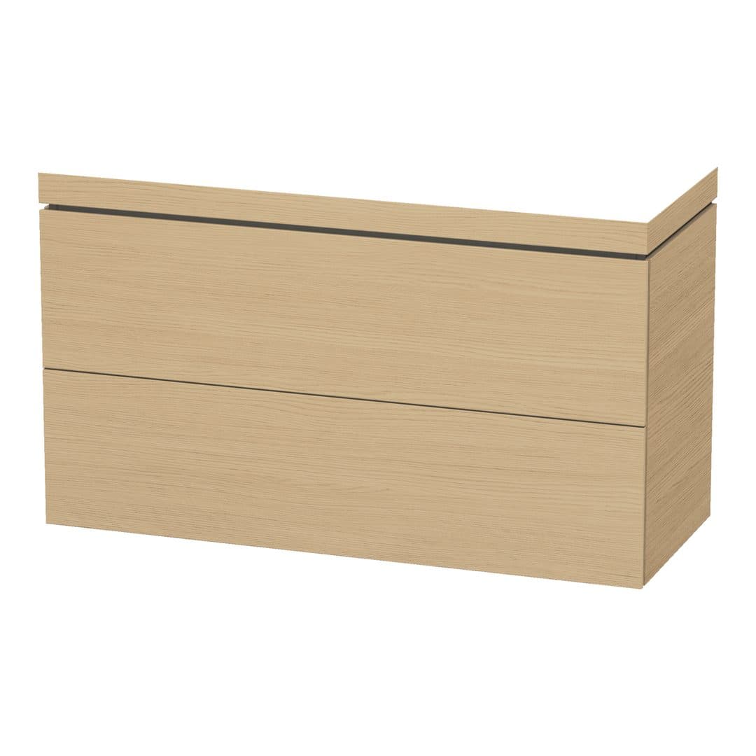 Duravit L-Cube – Έπιπλο Νιπτήρα – 1200 mm, με νιπτήρα, 2 συρτάρια, νιπτήρας κέντρο, 1200 x 480 x 698 mm, έκδοση N – Natural oak, Decor (LC6939N3030)