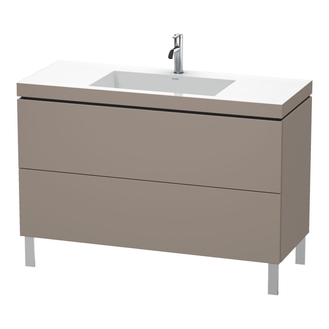 Duravit L-Cube – Έπιπλο Νιπτήρα – 1200 mm, με νιπτήρα, 2 συρτάρια, νιπτήρας κέντρο, 1200 x 480 x 698 mm, έκδοση O – Basalte Matt, Decor (LC6939O4343)