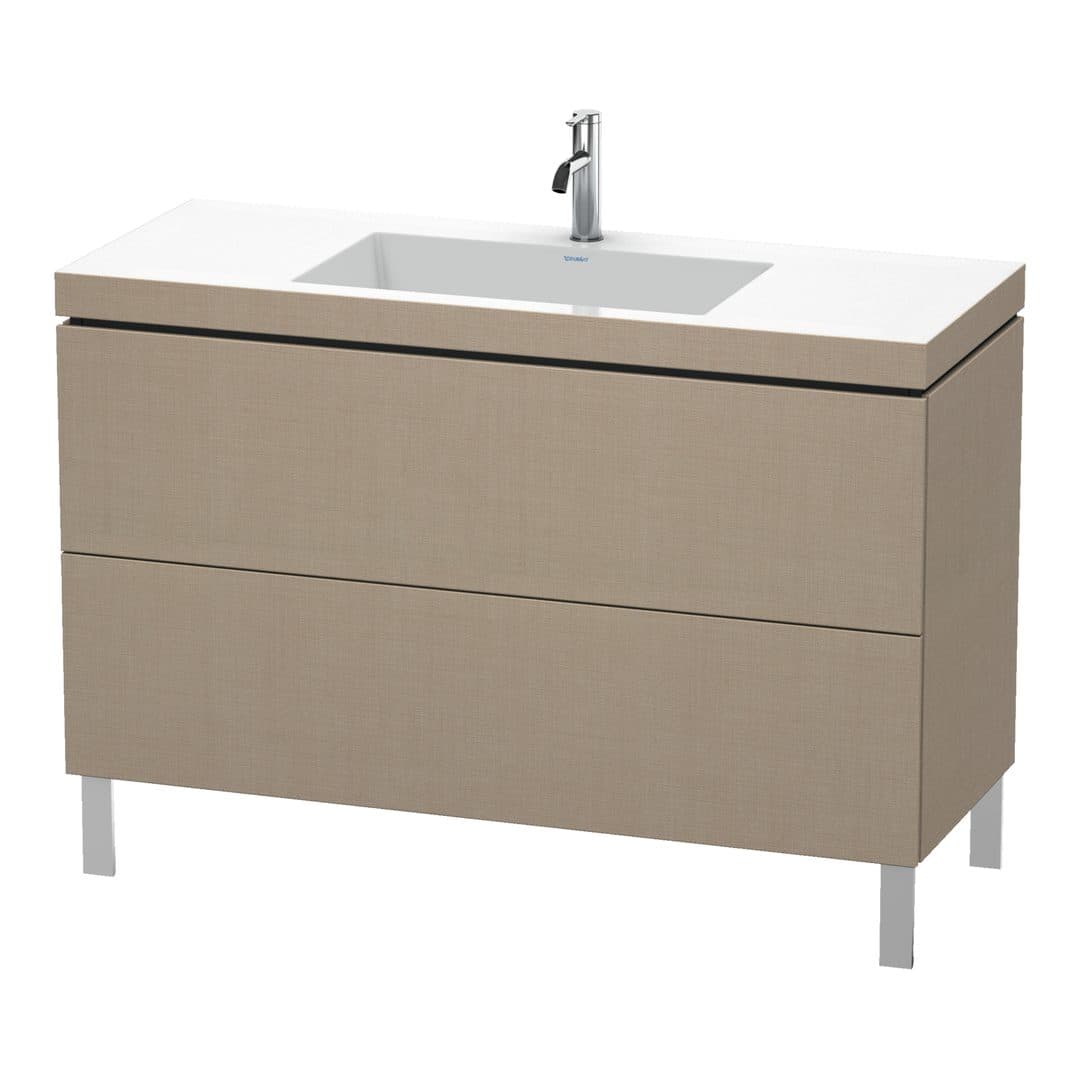 Duravit L-Cube – Έπιπλο Νιπτήρα – 1200 mm, με νιπτήρα, 2 συρτάρια, νιπτήρας κέντρο, 1200 x 480 x 698 mm, έκδοση O – Linen Matt, Decor (LC6939O7575)