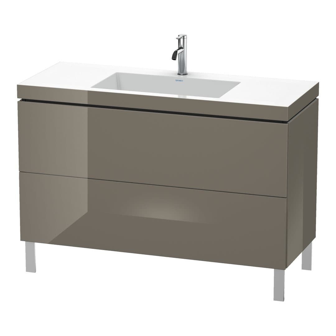 Duravit L-Cube – Έπιπλο Νιπτήρα – 1200 mm, με νιπτήρα, 2 συρτάρια, νιπτήρας κέντρο, 1200 x 480 x 698 mm, έκδοση O – Flannel Grey High Gloss, Lacquer (LC6939O8989)