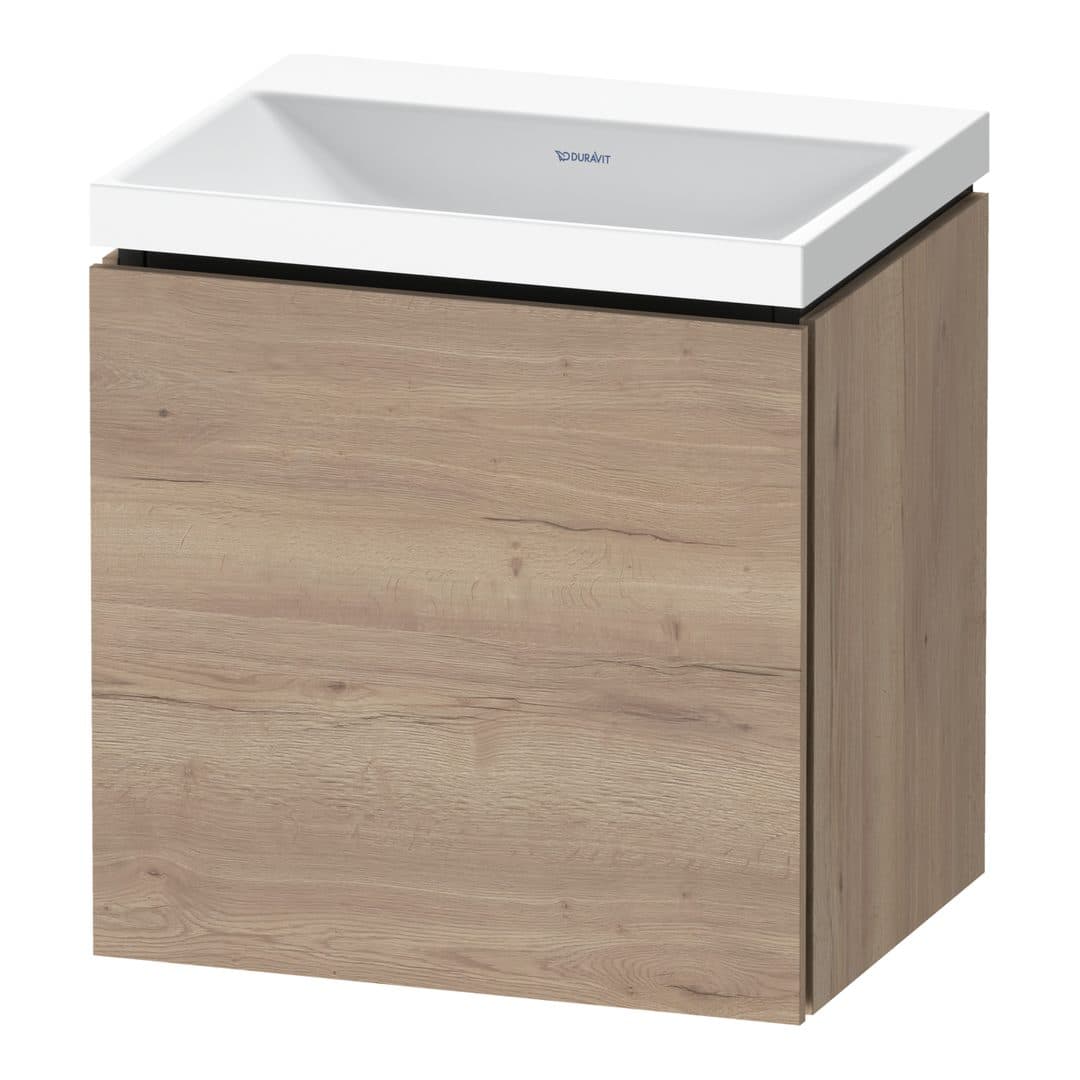 Duravit L-Cube – Έπιπλο Νιπτήρα – 450 mm, με νιπτήρα, 1 πόρτα, δεξιά, έκδοση N – Marbled Oak Matt, Decor (LC6949N55550000)